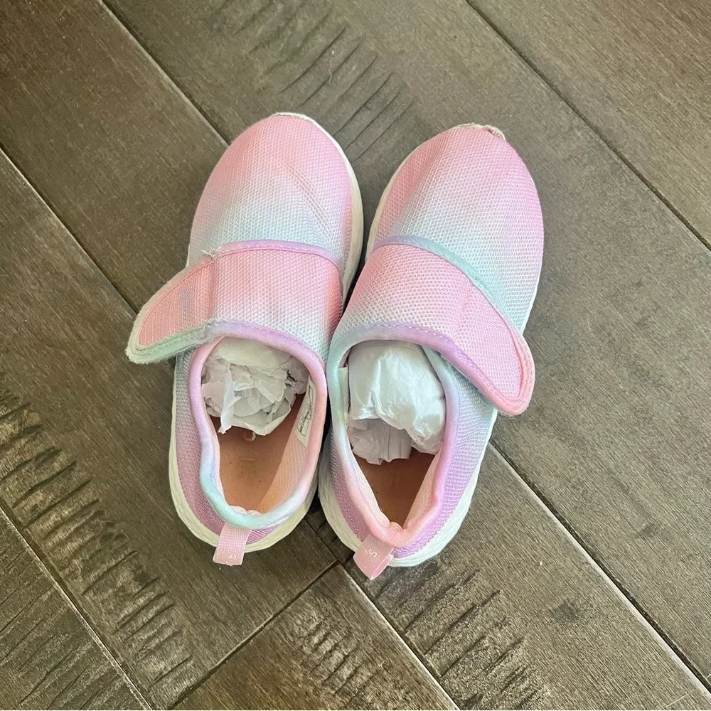 Carter’s Lorena Sneakers Pink Purple Ombré Slip on Pull On Toddler Girls 10